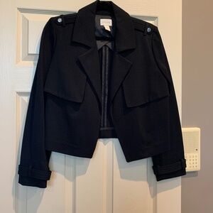 NWOT Chico’s Black Short Open Front Jacket sz 0